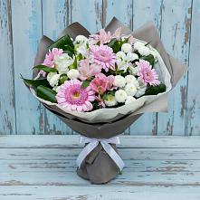 Букет цветов из:  Герберы, Альстромерии и Хризантемы в Сулаке