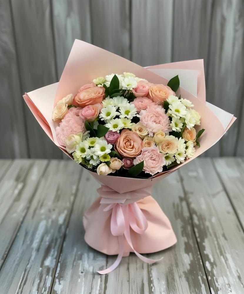 Букет цветов из: Гвоздики, Розы и Хризантемы в Сулаке