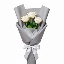 Букет 3 белые розы #REPLACE_PRED# Сулаке