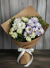 Букет цветов из:  Хризантемы и Розы в Сулаке