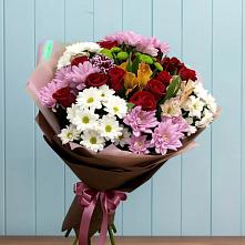 Букет цветов из:  Розы, Хризантемы и Альстромерии #REPLACE_PRED# Сулаке