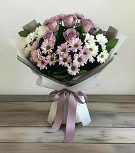 Букет цветов из:  Хризантемы и Розы #REPLACE_PRED# Сулаке