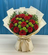 Букет цветов из:  Розы и Хризантемы в Сулаке