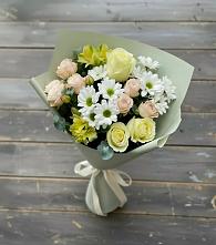 Букет цветов из:  Альстромерии, Розы и Хризантемы в Сулаке