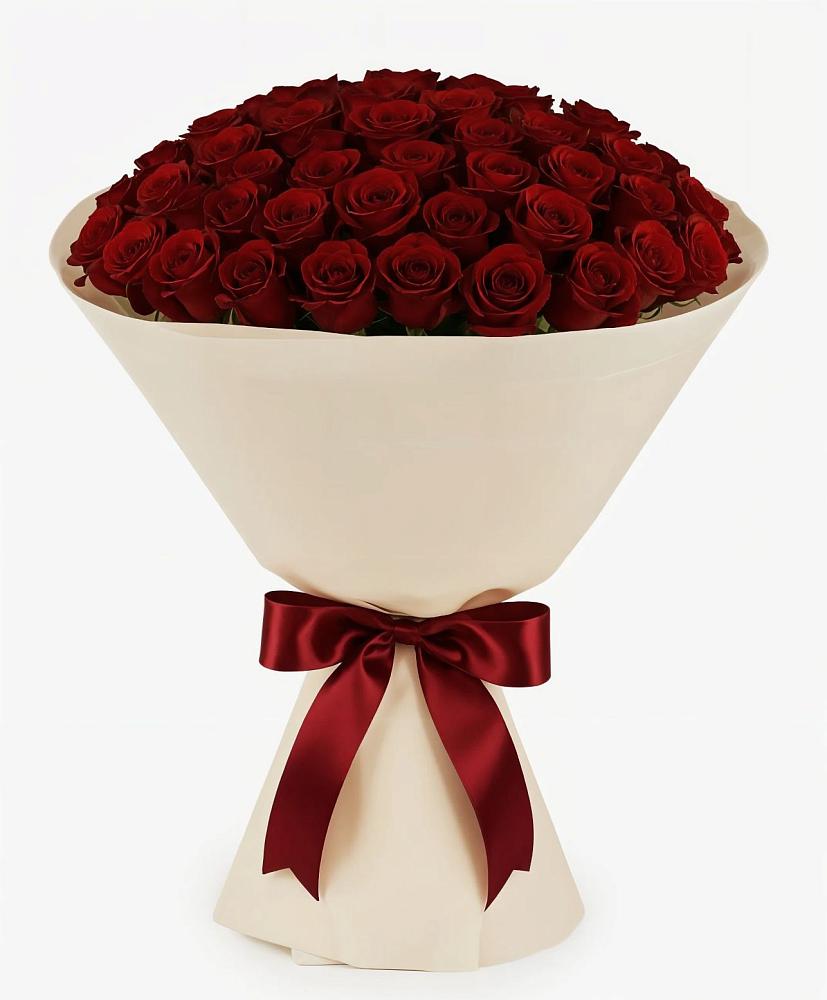 Букет 101 Бордовая роза Блэк Бакарра в Сулаке