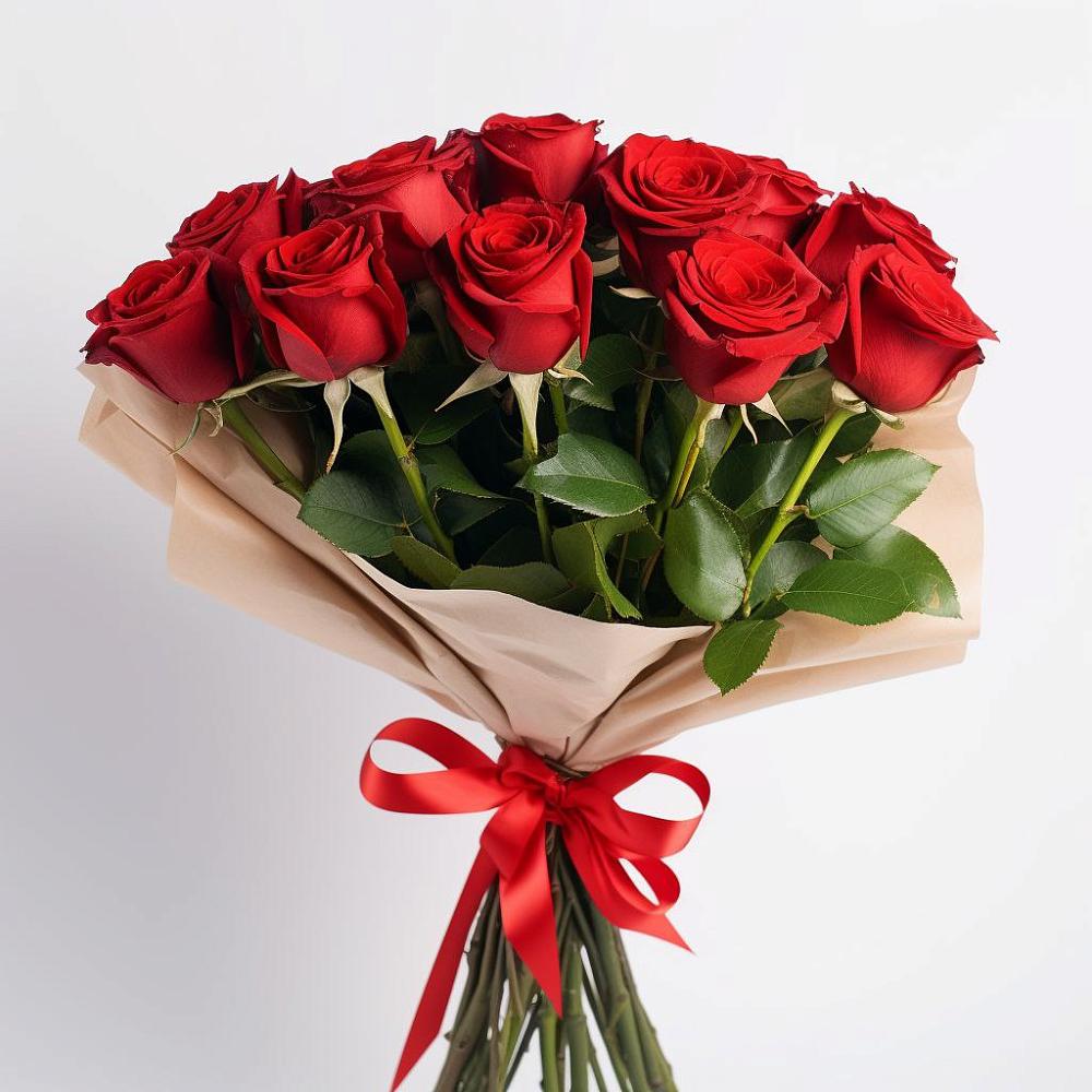 Букет 11 Красных роз Эдлесс Лав в Сулаке
